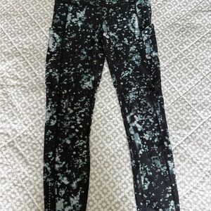 Black & Blue Speckled Lululemon Leggings